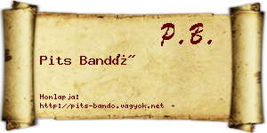 Pits Bandó névjegykártya